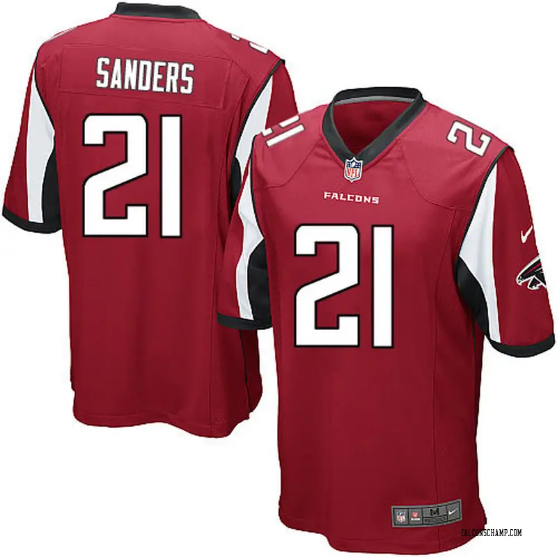 deion sanders red falcons jersey